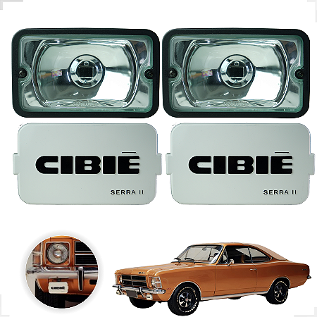 Par Farol Milha Opala Ss Comodoro Caravan Capas Cibie - Branco