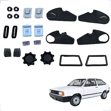 Kit De Acabamento Do Banco Gol Quadrado 85 À 93 - Preto