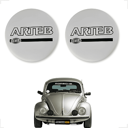 Capa Milha Farol Arteb Gol Quadrado Fusca Voyage - Branco