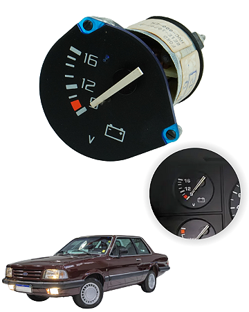 Relógio Indicador Voltímetro Do Ford Del Rey 1981 A 1989 Original