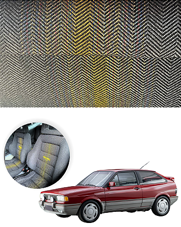 Tecido Banco Recaro Gti Gts Gol Voyage Saveiro Amarelo 6mt