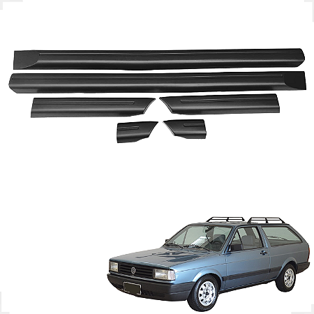 Jogo Friso Lateral Gol Quadrado Gl Cl Voyage Saveiro 1991 1992 1993 Cinza