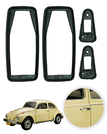 Kit Calço Guarnição Maçanetas Porta Externas Fusca 1977 a 1996