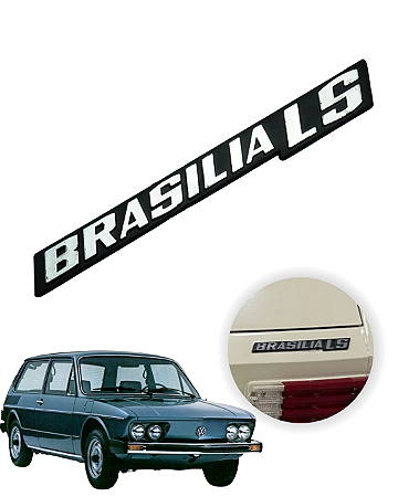Emblema Letreiro do Brasilia LS Original do Porta Malas 1979 1980 1981 1982