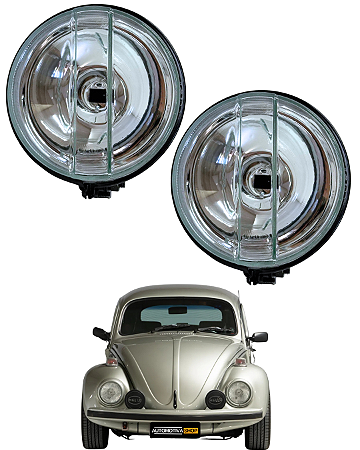 Par Farol Milha Auxiliar Redondo Gol Fusca Voyage Transparente