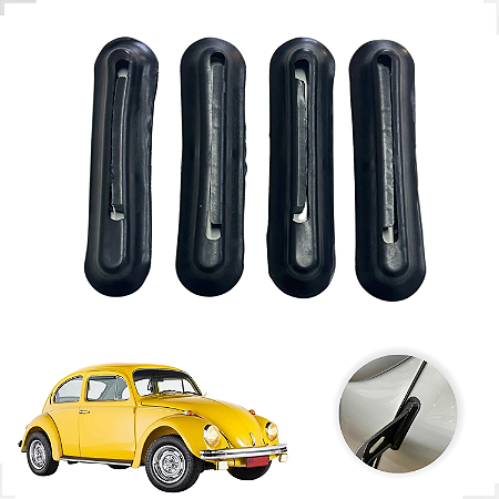 Kit com 4 Pecas Guarnição Borracha Vedação do Suporte do Para-Choque Fusca 1979 1980 1981 a 1999