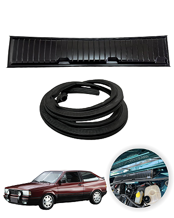 Kit Churrasqueira Grelha Borracha Vedação Capo Gol Quadrado Gti Gts Voyage Saveiro 1987 a 1994