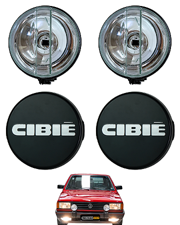 Par Farol Milha Auxiliar Gol Fusca Kombi Capa Preto