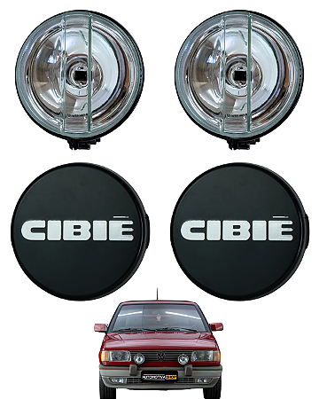 Par Farol Milha Auxiliar Gol Fusca Kombi Capa Courvin Preto