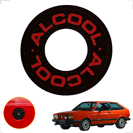 Adesivo Tampa Tanque Gasolina Álcool Redondo Emblema Para Veículos VW Gol Quadrado Parati Voyage