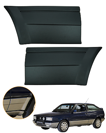 Par Spoiler Lateral Tras. Dir Esq Gol Quadrado Gti Gts Gls Voyage Parati Gol 1987 A 1994 Preto