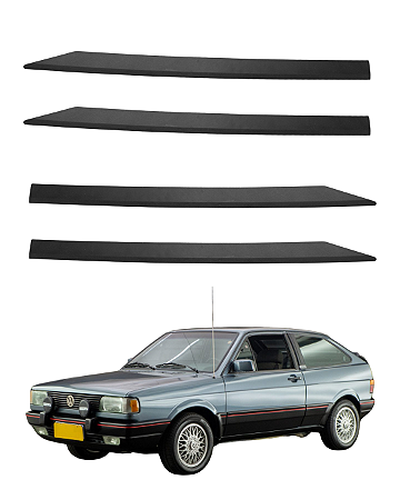 Arremate Protetor Guia Acabamento Borracha Guarnição Parachoque Dianteiro Traseiro Gol Saveiro