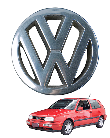 Emblema Logotipo para Grade Frontal Dianteira Brilhante Cromado Volkswagen Gol G2 Bola