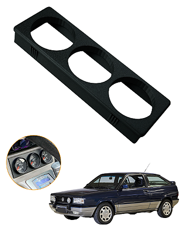 Suporte Triplo Painel Para 3 Manômetros 52mm Console Painel Difusor Central VW Quadrado 1987 a 1997
