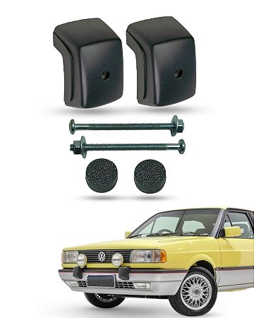 Par Preto Batente Para-choque Gol Gti Gts Linha Quadrada