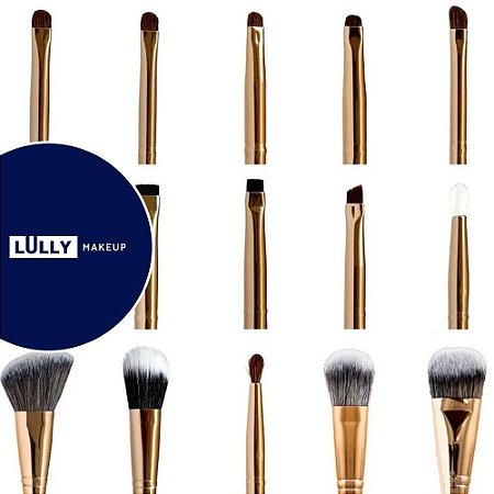 Kit de Pincéis 04 (15 pincéis) | Lully Makeup