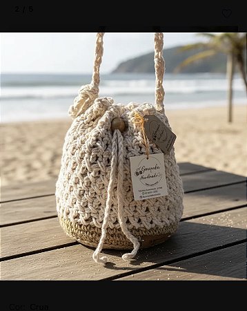 Bolsa saco de crochê