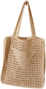 Bolsa de crochê triângulo central