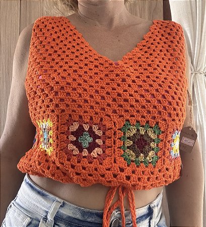 Cropped square laranja
