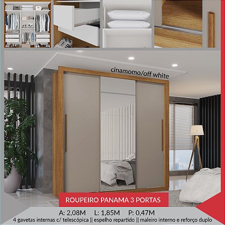 ROUPEIRO PANAMA 3P. C/ ESPELHO