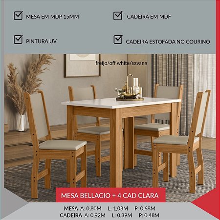 CAIXA 2 CADEIRA CLARA