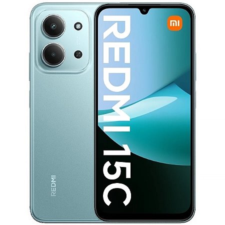 Smartphone Xiaomi Redmi 15C Dual SIM de 128GB, 4GB RAM, Tela de 6.9" - Mint Green (Global)
