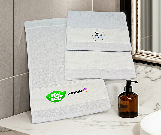 Kit 50 Toalha Lavabo Personalizada
