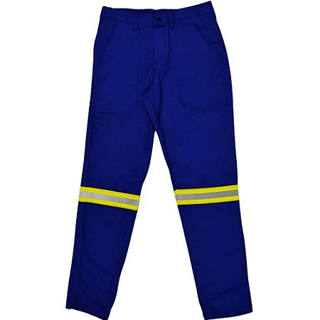 CALÇA PIJAMA ELETRICISTA COM FITA RTC CEDROTACH AZUL ROYAL FIALHO