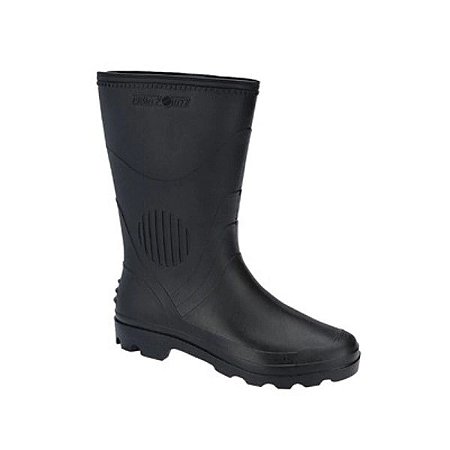 BOTA PVC PRETA CANO MÉDIO CA 36103 PEGA FORTE GRENDENE