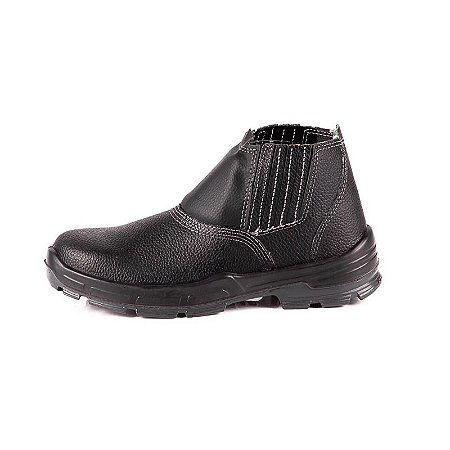 BOTA PRETA ELÁSTICO COURO BICO PVC CA 48413 USAFE BRACOL