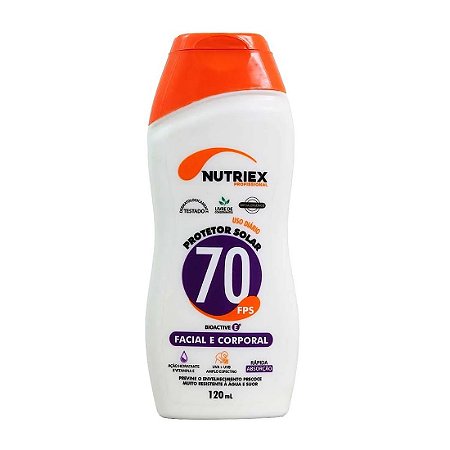 PROTETOR SOLAR CORPORAL PROFISSIONAL FPS 70 120ML NUTRIEX