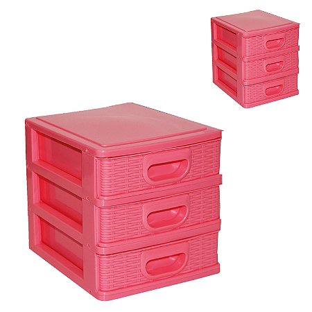 Gaveteiro Organizador Mesa Gaveta Texturizadas Pequeno Micro