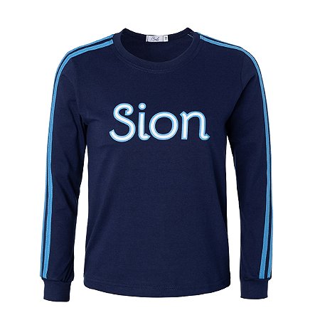 Camiseta Manga Longa Azul Marinho SION