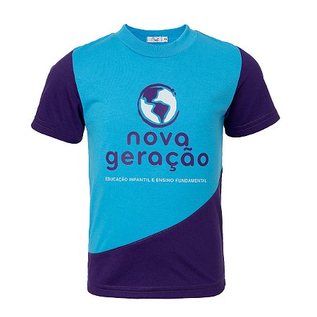 Camiseta Azul Manga Curta Nova Geração