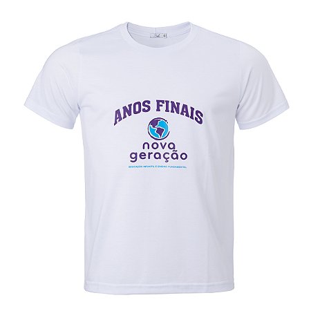 Camiseta  Anos Finais Branca Manga Curta Nova Geração