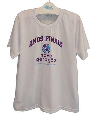 Camiseta  Anos Finais Branca Manga Curta Nova Geração