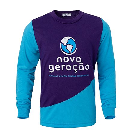 Camiseta Roxa Manga Longa Nova Geração