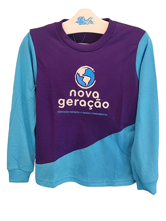 Camiseta Roxa Manga Longa Nova Geração