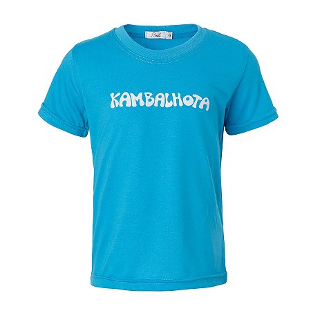 Camiseta Manga Curta Poliviscose Azul  Kambalhota