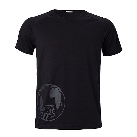 Camiseta Conforto Preta Ensino Médio Manga Curta SION