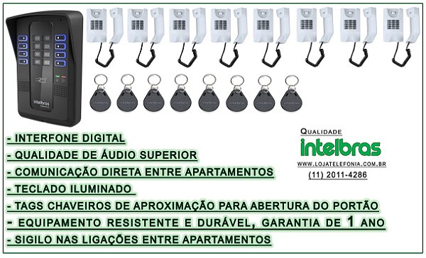 Interfone Para 8 Apartamentos Intelbras