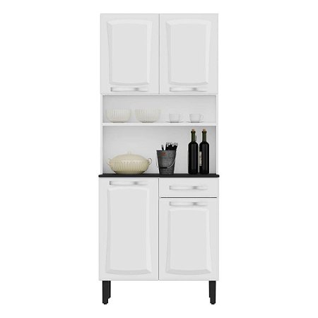 Kit Cozinha Compacta 80cm em Aço Prátika Branco Itatiaia