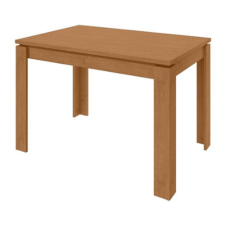 Mesa de Jantar 120cm 4 Lugares Athenas Amêndoa Clean Móveis Lopas