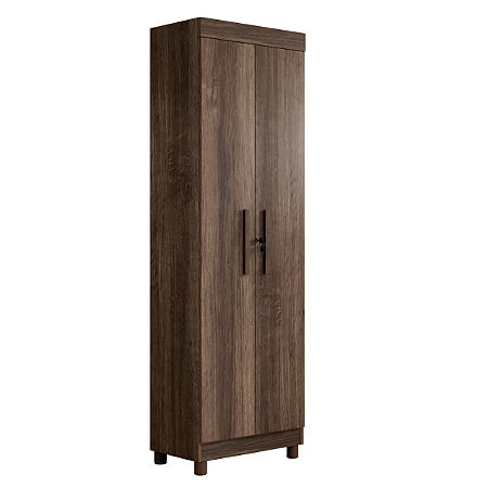 Armário Multiuso 2 Portas com Chave Benetil New Roma Imbuia