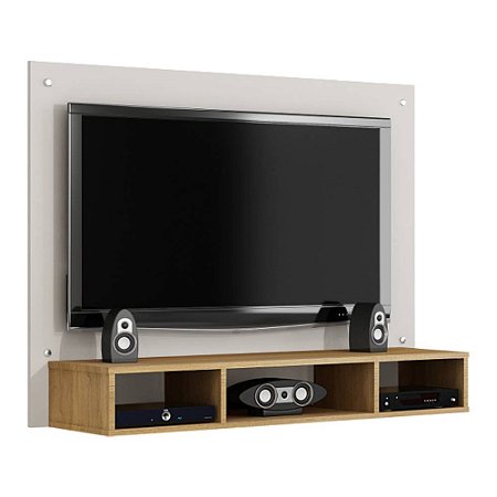 Painel Atena para TV até 43” Off White/Cinamomo Valdemóveis