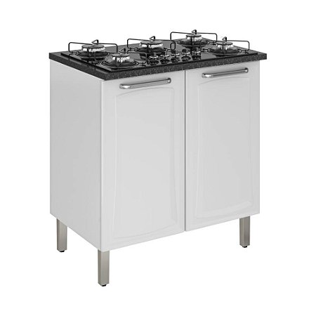 Balcão para Cooktop 5 Bocas com 2 Portas Tarsila Branco Itatiaia