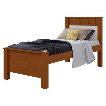Cama Solteiro Athenas Frassino/Off White/Frassino Móveis Lopas