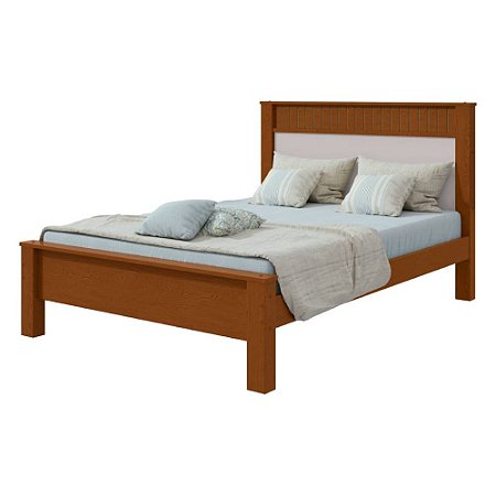 Cama Casal em MDF/MDP Athenas Frassino/Off White/Frassino Móveis Lopas