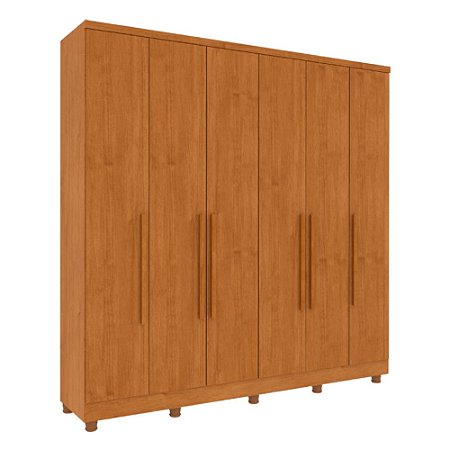Guarda Roupa Casal Veneza 6 Portas Cinamomo com Pés Tcil