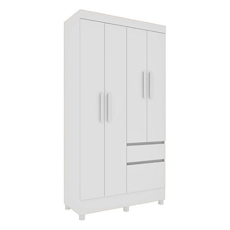 Guarda Roupa Oregon 4 Portas Branco com Pés Tcil